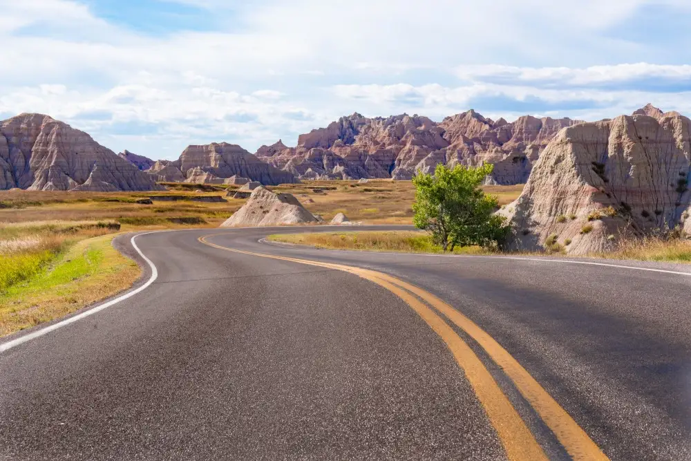 South Dakota car accident laws, the Badlands roads.