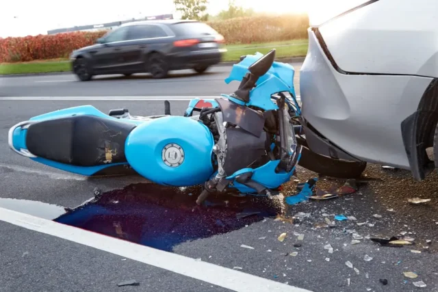 How do many motorcycle crashes happen?